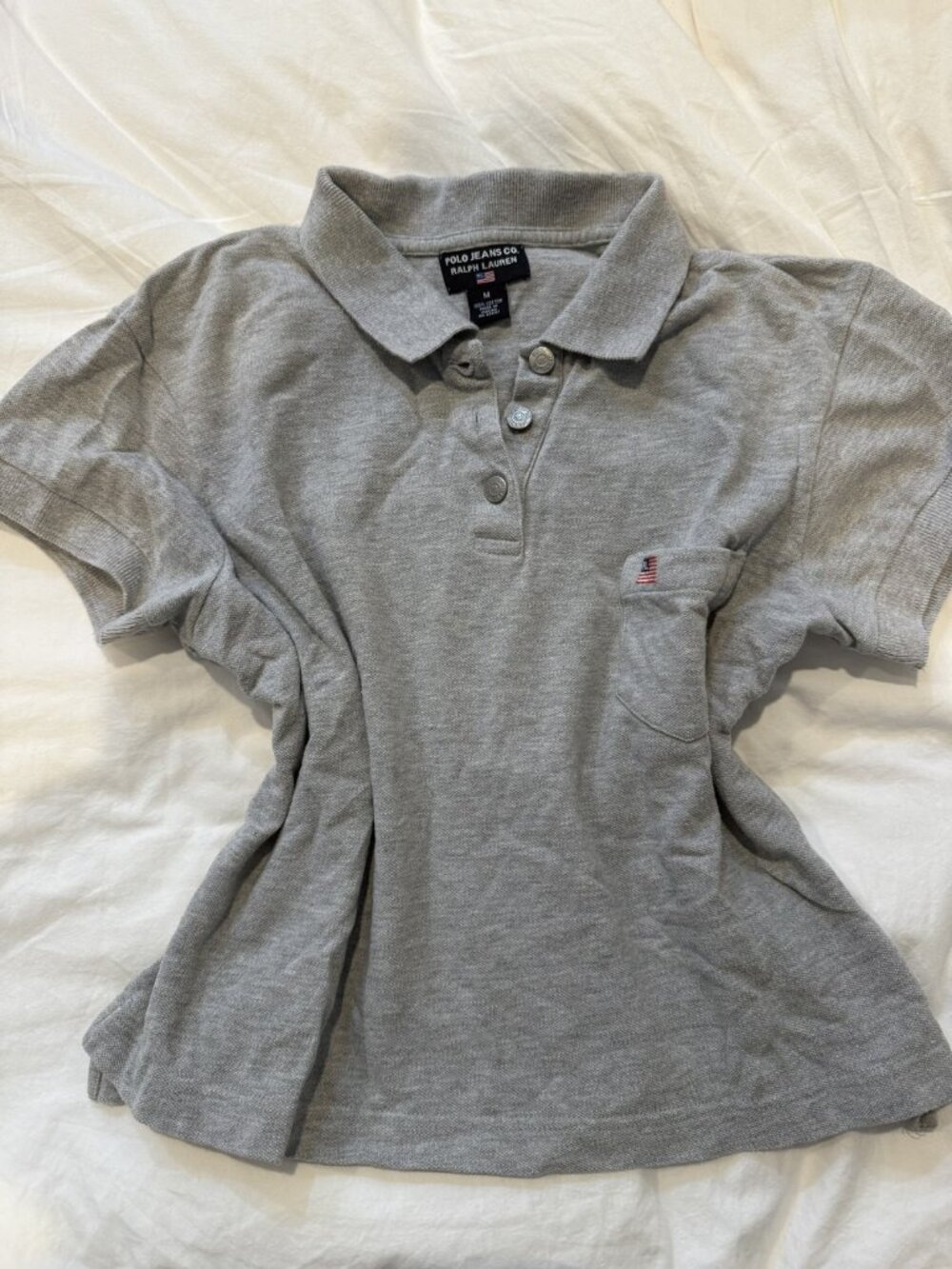 Vintage Polo Jeans Co Ralph Lauren Grey Polo Shirt